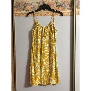 Bebop 11 Junior Sleeveless Leaf Print Linen Viscose Casual Beach Travel Dress